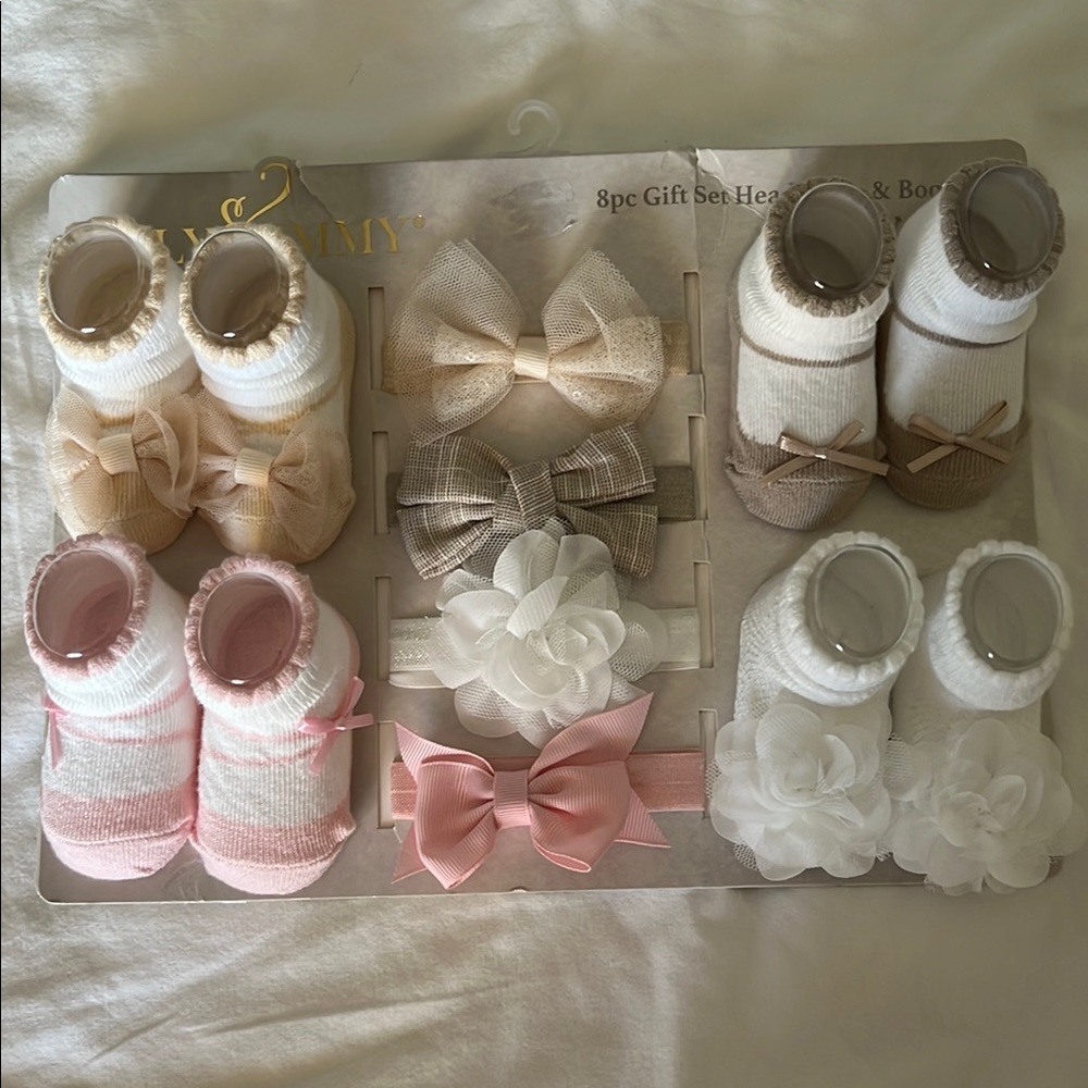 Baby Bow Socks and Headband Set